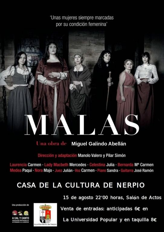 Cartel de Malas teatro