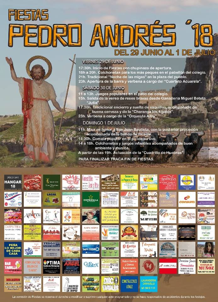 fiestas pedro andres 2018