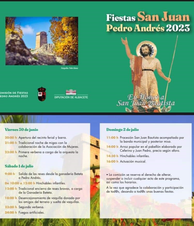 fiestas pedro andres 2023